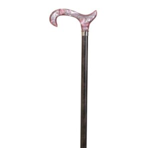 Bastón con puño metacrilato rosa claro