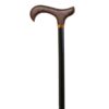 Bastón negro puño de madera