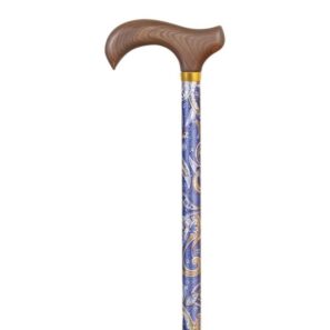 Bastón extensible azul estampado de cachemir 409